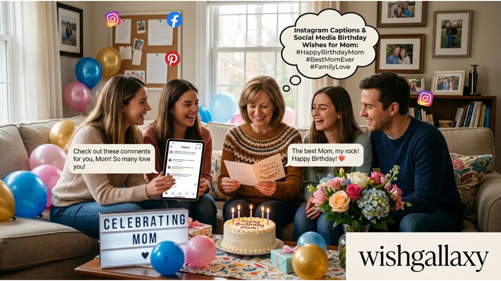 Instagram Captions and Social Media Birthday Wishes for Mom