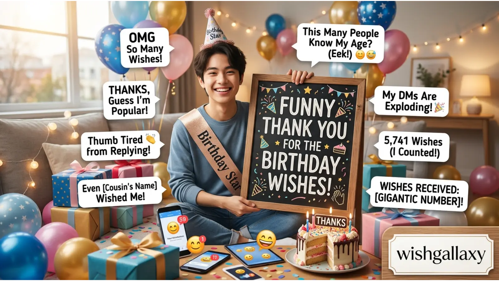 Funny Thank You for the Birthday Wishes Images