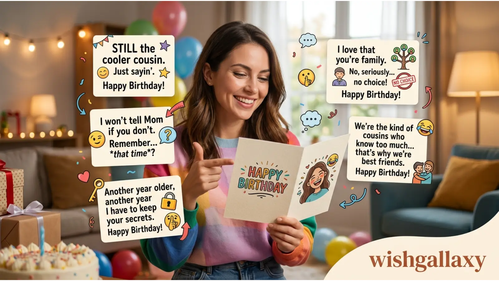 Funny Birthday Wishes for Cousin