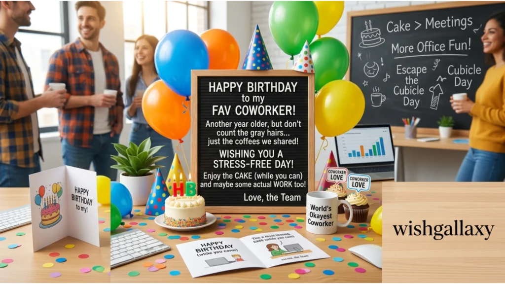 Funny Happy Birthday Wishes for Coworker
