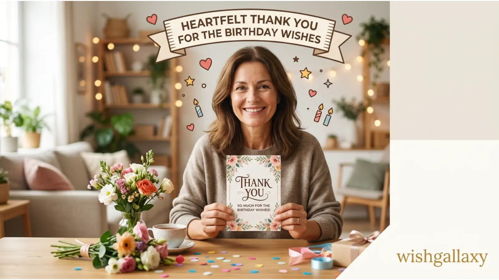 Heartfelt Thank You for the Birthday Wishes Images