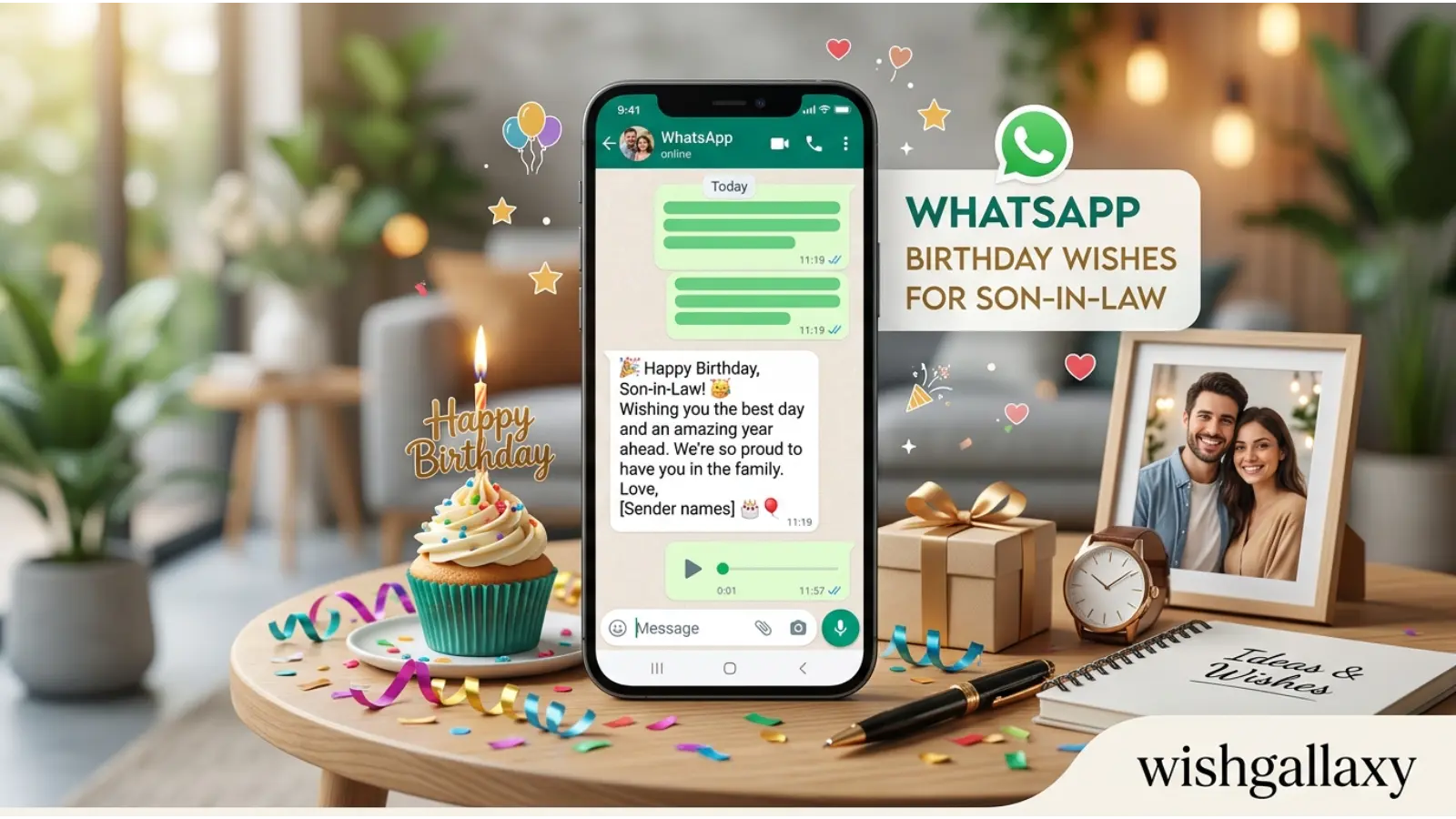 WhatsApp Birthday Wishes for Son in Law