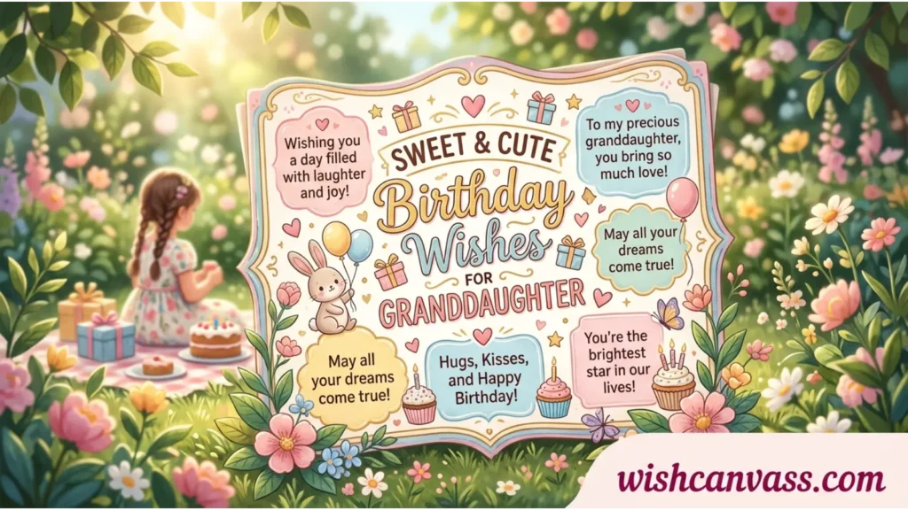 Sweet and Cute Birthday Wishes for Granddaughter