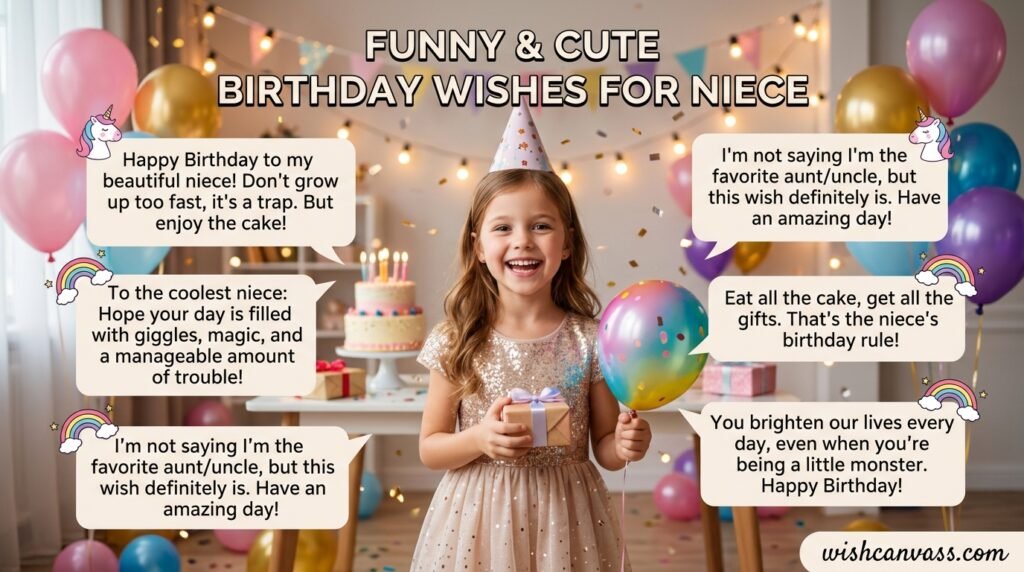 Funny and Cute Birthday Wishes for Niece
