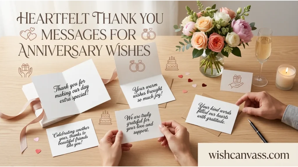 Heartfelt Thank You Messages for Anniversary Wishes