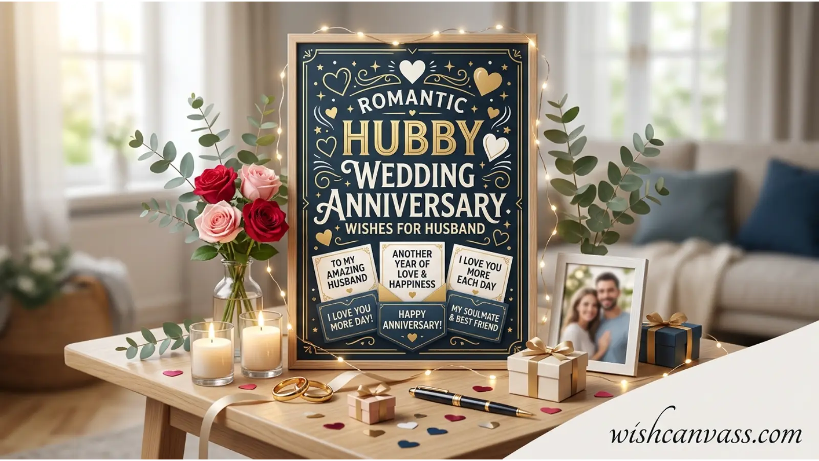 Romantic Hubby Wedding Anniversary Wishes for Husband