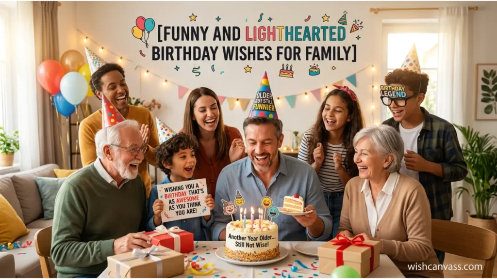 Funny and Lighthearted Birthday Wishes for Family