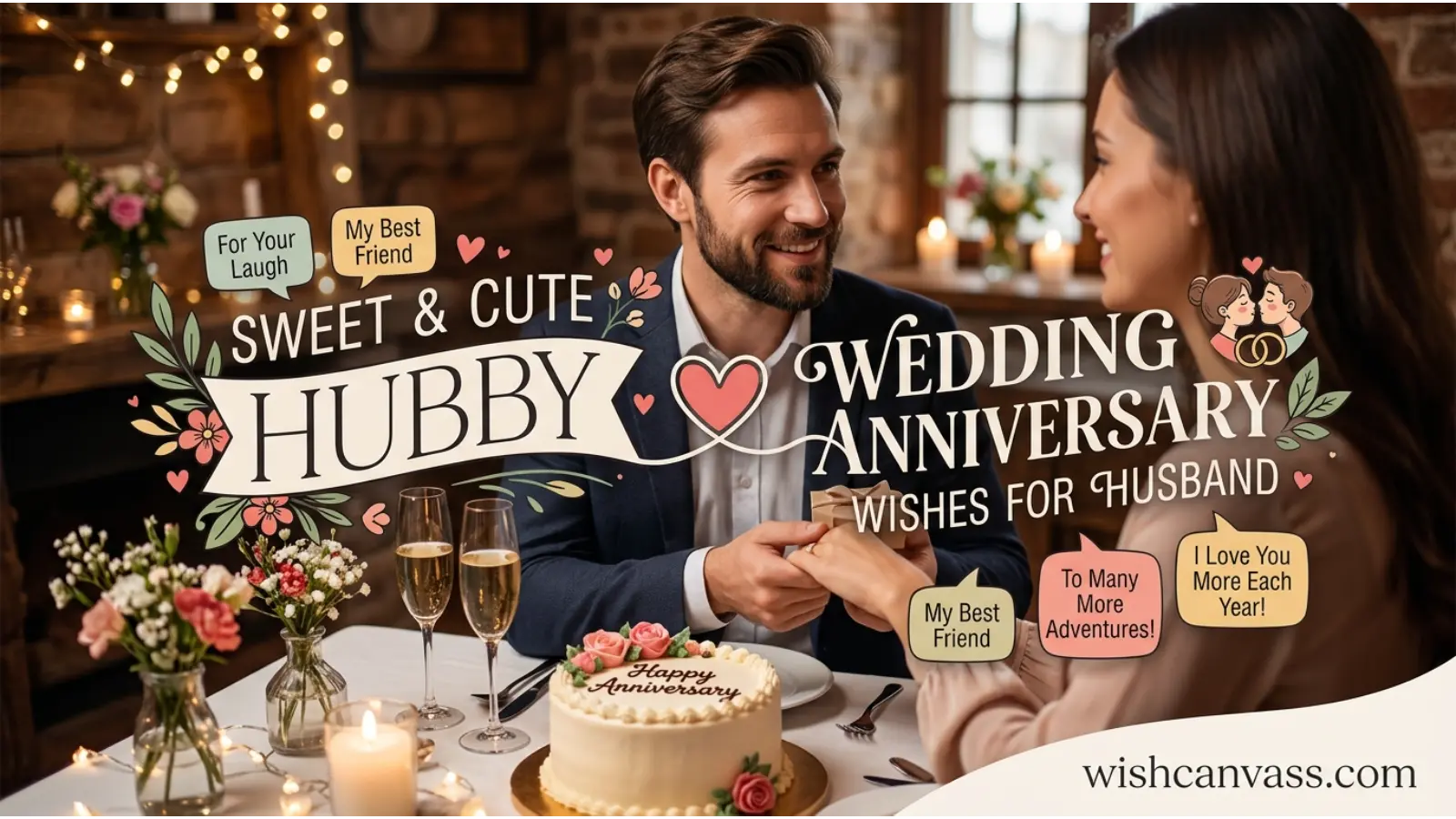 Sweet and Cute Hubby Wedding Anniversary Wishes for Husband